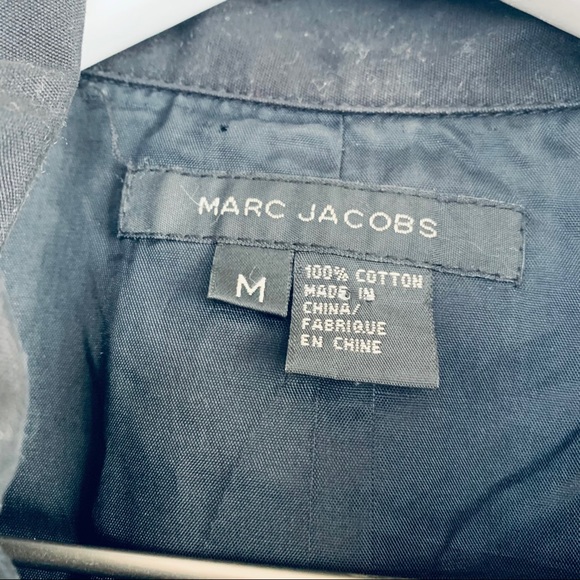 Marc Jacobs Black Cotton Button Up Belted Jacket - Picture 5 of 15